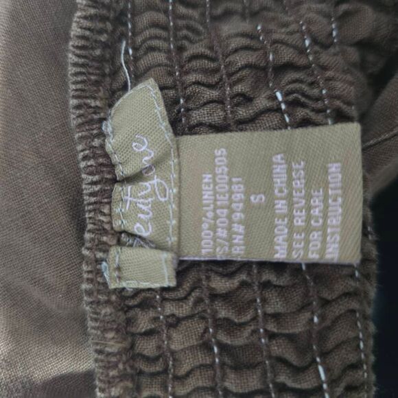 Forever 21 F21 Vintage Y2K Brown Linen Halter Top - Picture 3 of 3